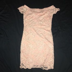 Pink lace dress